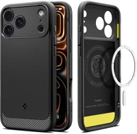 Spigen FD8800283314618 Telefontok iphone 17 pro -  rugged armor mag magsafe fekete tok kép
