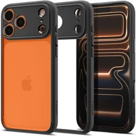 Spigen FD8800283314755 Telefontok iphone 17 pro -  ultra hybrid - átlátszó/fekete szilikon tok kép