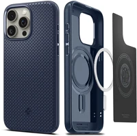 Spigen RS147812 Apple iphone 15 pro max, műanyag hátlap védőtok + szilikon keret, magsafe kép