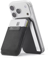 Spigen S314-4 slim fold mágneses kártyatartó, magsafe, kitámasztható, black, fekete kép