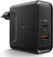 Spigen S48605 Hálózati töltő adapter, 48w, usb aljzat, usb type-c aljzat, gyorstöltés kép