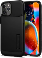 Spigen S50033 Apple iphone 12 pro max, szilikon tok, műanyag hátlappal, kitámasztóval kép