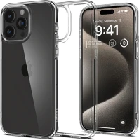 Spigen S76073 Apple iphone 15 pro max, műanyag hátlap védőtok + szilikon keret kép