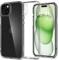 Spigen S76085 Apple iphone 15 plus, műanyag hátlap védőtok + szilikon keret kép