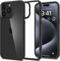 Spigen S76105 Apple iphone 15 pro, műanyag hátlap védőtok + szilikon keret kép