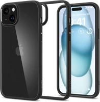 Spigen S76123 Apple iphone 15, műanyag hátlap védőtok + szilikon keret kép