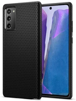 Spigen SP0060 Samsung n980f galaxy note 20 ütésálló hátlap - liquid air - fekete kép