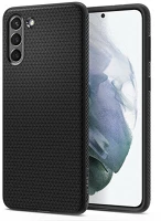 Spigen SP0080 Samsung g996f galaxy s21+ ütésálló hátlap -  liquid air - fekete kép