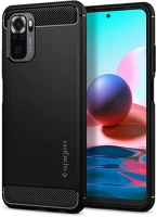 Spigen SP0116 Xiaomi redmi note 10/note 10s ütésálló hátlap -  rugged armor - fekete kép