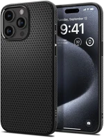 Spigen SP750356 Apple iphone 15 pro ütésálló hátlap -  liquid air - fekete kép