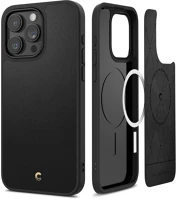 Spigen TS0236 Apple iphone 15 pro max, szilikon védőkeret + műanyag hátlap, bőrrel kép