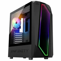 Spirit of gamer 8201BK Intinity dark tempered glass black kép