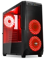 Spirit of gamer 8618B30RE Számítógépház - rogue 1 red (fekete, ablakos, 3x12cm ventilátor, atx, matx, 2xusb3.0, 1xusb2.0) kép