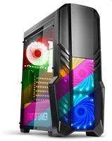 Spirit of gamer 8620B30RGB Számítógépház - rogue 2 rgb (fekete, ablakos, 3x12cm ventilátor, atx, matx, 1xusb3.0, 2xusb2.0) kép