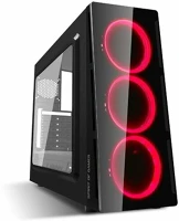 Spirit of gamer 8801RE30 Deathmatch 5 window számítógépház - fekete/piros kép
