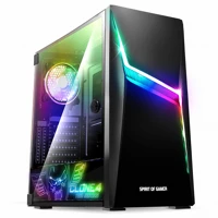 Spirit of gamer 8902RA Clone 4 rgb tempered glass black kép