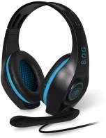 Spirit of gamer MIC-G715U3 Fejhallgató - elite-h5 (multiplatfrom, mikrofon, hangerőszabályzó, nagy-párnás, 3m kábel, fekete-kék) kép