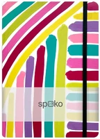 Spoko 01.08172 Jegyzetfüzet vonalas  a/5 96 lapos gumis keményfedeles rózsaszín ecset kép