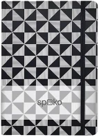 Spoko 01.08181 Jegyzetfüzet vonalas  a/5 96 lapos gumis keményfedeles mozaik kép