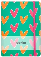 Spoko S081510203 Jegyzetfüzet  a/5 96 lapos gumis keményfedelű vonalas kicsi szív kép