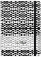 Spoko S081510803 Jegyzetfüzet  a/5 96 lapos gumis keményfedelű vonalas háromszög kép