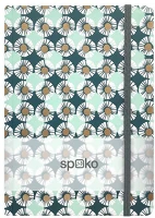 Spoko S081511303 Jegyzetfüzet  a/5 96 lapos gumis keményfedelű vonalas margaréta kép