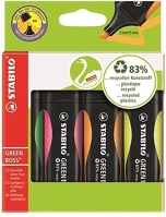 Stabilo 07.00491 Szövegkiemelő  green boss 4 darabos környezetbarát kép