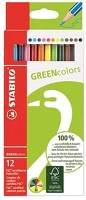 Stabilo 07.00925 Színes ceruza  greencolors hatszögletű környezetbarát 12 darabos kép