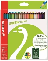 Stabilo 07.00926 Színes ceruza  greencolors hatszögletű környezetbarát 24 darabos kép