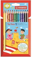 Stabilo 07.00929 Színes ceruza  trio thick háromszögletű vastag 12 darabos kép