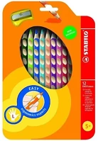 Stabilo 07.01108 Színes ceruza  easycolors háromszögletű balkezes 12 darabos kép