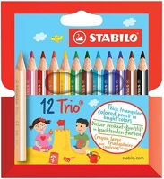 Stabilo 07.01171 Színes ceruza  trio thick háromszögletű rövid 12 darabos kép
