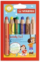 Stabilo 07.01519 Színes ceruza  woody 3in1 hengeres vastag 6 darabos kép