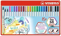 Stabilo 07.01857 Ecsetfilc  pen 68 brush 25  darabos fémdobozban kép
