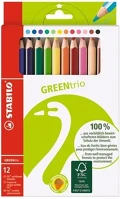 Stabilo 07.03023 Színes ceruza  greentrio háromszögletű jumbo 12 darabos kép