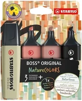 Stabilo 07.03140 Szövegkiemelő  boss naturecolors 4 darabos a kép