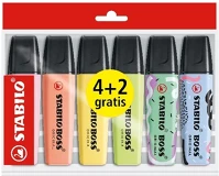 Stabilo 07.03162 Szövegkiemelő  boss pasztell 4+2 darabos kép
