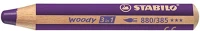 Stabilo 880/385 Színes ceruza  woody 3in1 hengeres vastag sötétlila kép