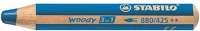 Stabilo 880/425 Színes ceruza  woody 3in1 hengeres vastag kék kép