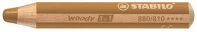 Stabilo 880/810 Színes ceruza  woody 3in1 hengeres vastag arany kép