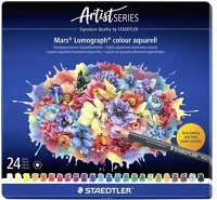 Staedtler 104 M24 akvarell színes ceruza készlet, hatszögletű, fémdobozos, staedtler 