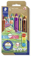 Staedtler 1402 C6 színes ceruza készlet, duo színű, hegyezővel, staedtler 