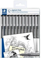 Staedtler 308-9 TB12 tusfilc készlet, 12 különböző vonalvastagság, staedtler 