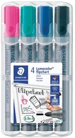 Staedtler 356 WP4-1 lumocolor flipchart kerek 4 db-os klt. (pink, türkiz, kék, fekete) kép
