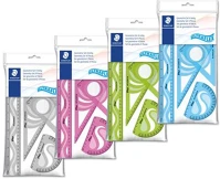 Staedtler 569PB4UF-S Vonalzókészlet, műanyag, hajlítható, 4 darabos,  