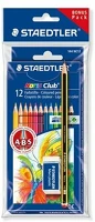 Staedtler 61 SET6 Noris club hatszögletű színes ceruza készlet (12 db / csomag) + 1 db grafitceruza + 1 db radír kép