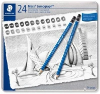 Staedtler COR_TS100G24 grafitceruza készlet, fém doboz, hatszögletű, staedtler 