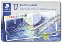 Staedtler COR_TS125M12 akvarell ceruza készlet, hatszögletű, fém doboz, staedtler 