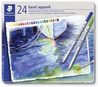 Staedtler COR_TS125M24 akvarell ceruza készlet, hatszögletű, fém doboz, staedtler 