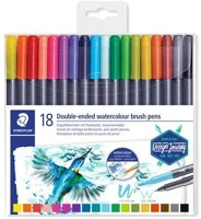 Staedtler COR_TS3001TB18 Ecsetirón készlet, 0,5-0,8/1,0-6,0 mm, kétvégű,  